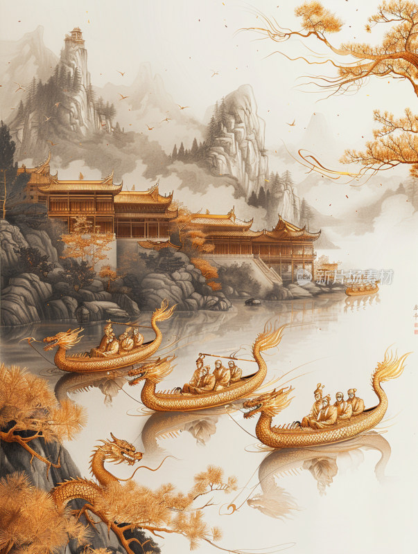 古代中国风景插图