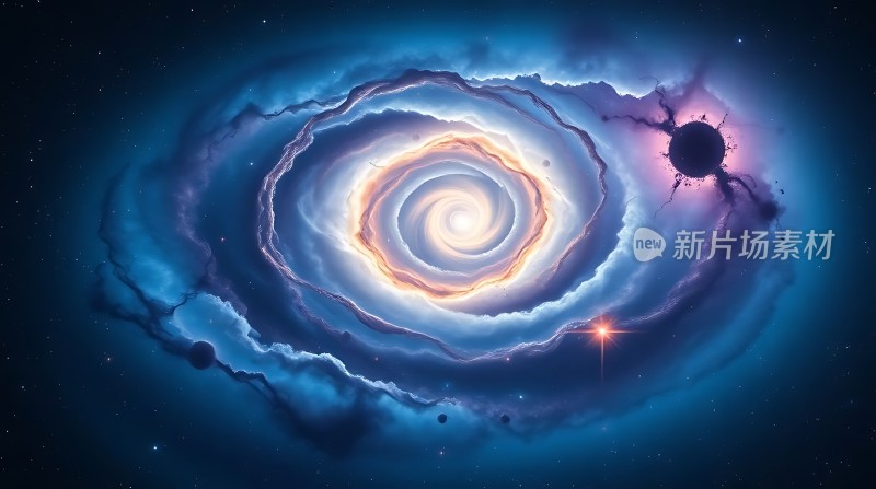 宇宙漩涡中的神秘黑洞