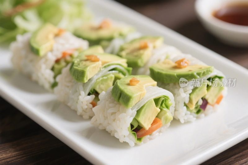 寿司卷美食展示