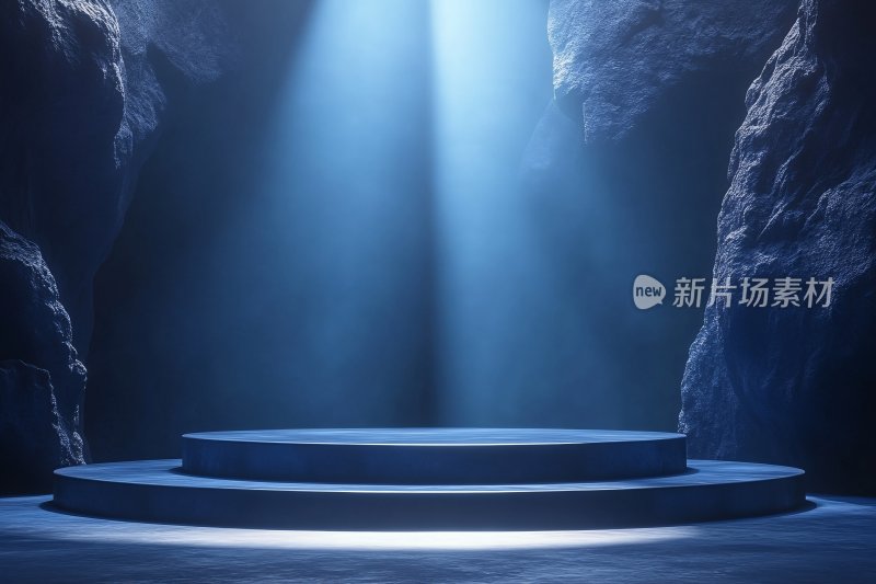 聚光灯下的舞台背景