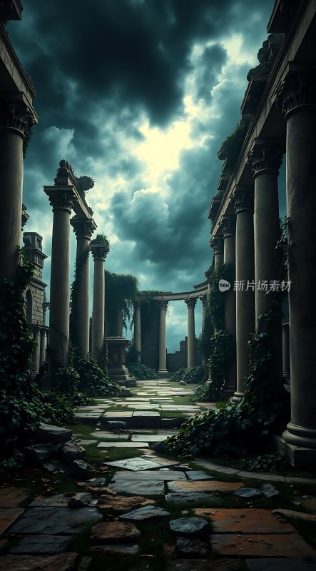 古罗马废墟时光流逝下的辉煌遗迹