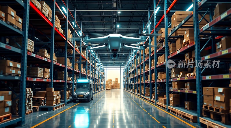 智能物流仓库无人机与无人车协同作业