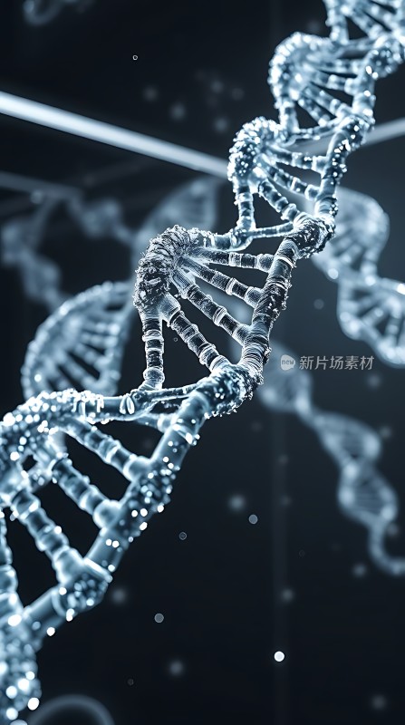 蓝色DNA螺旋结构