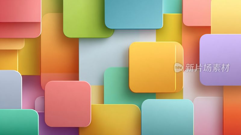 多彩立体方块背景图案