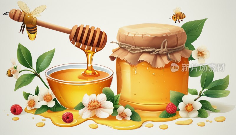 天然蜂蜜特写