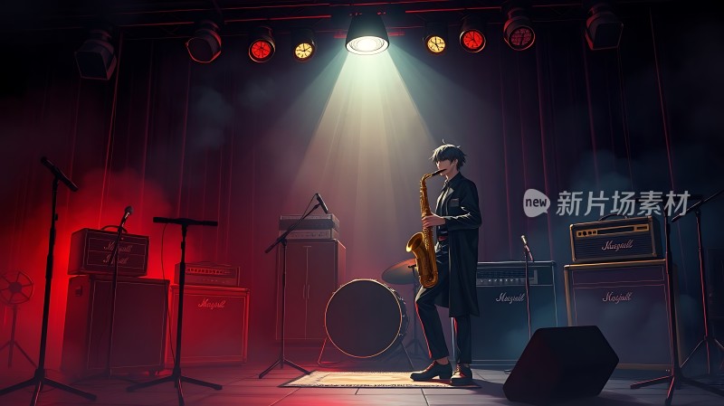 新片场素材  独奏舞台
