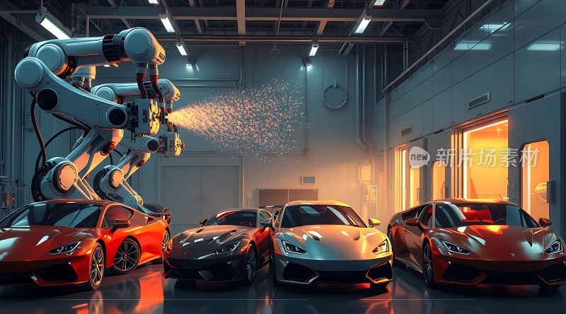 智能机器人喷涂跑车