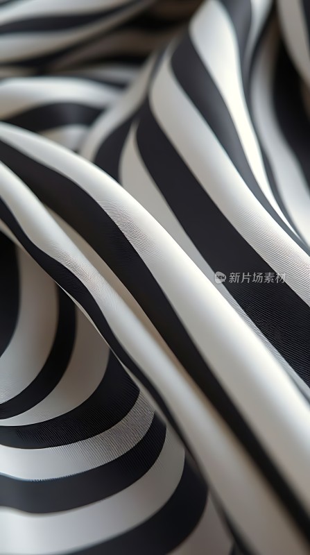 黑白条纹布料纹理细节