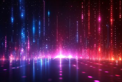 炫彩霓虹光线科技感背景 炫彩霓虹光线科技感背景