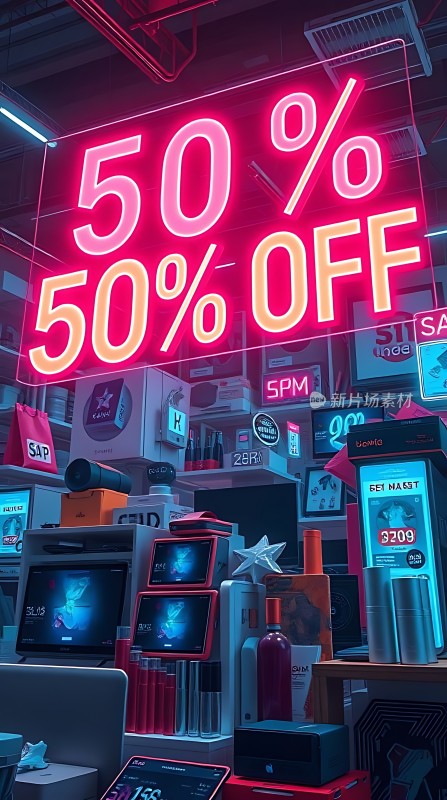 50%折扣大促电子产品等你来抢！