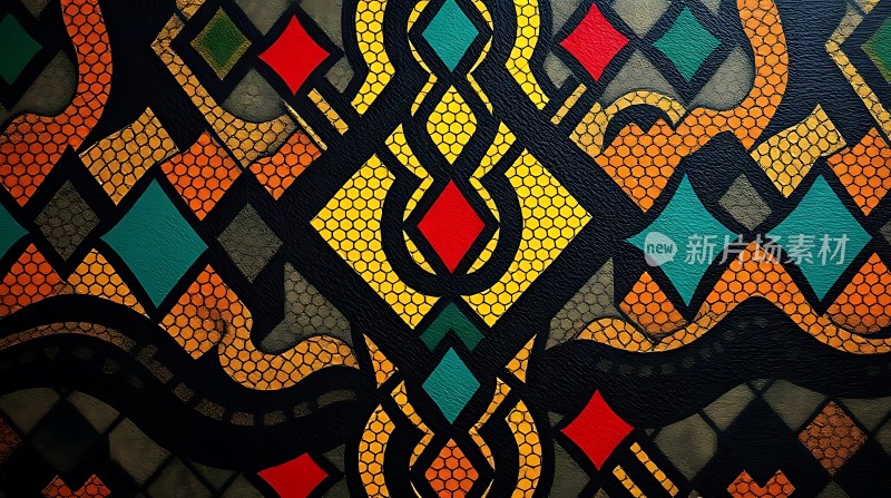 多彩几何艺术图案