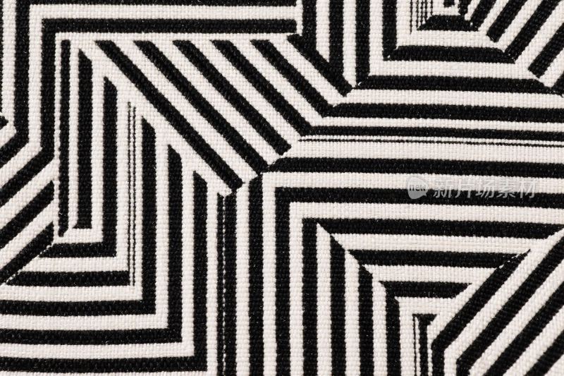 黑白几何条纹图案