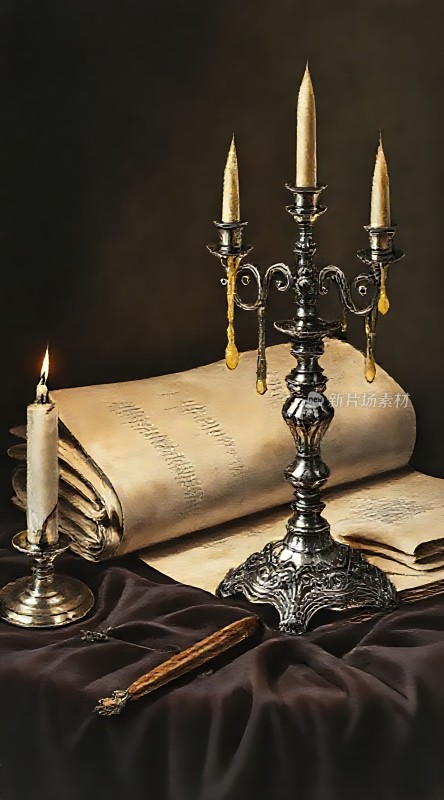 烛光下的古卷秘籍