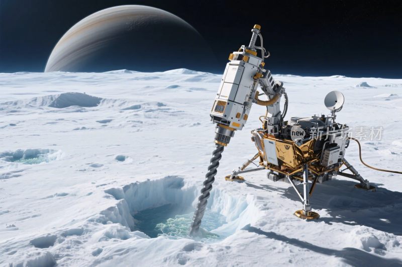 太空探测器与土星景观