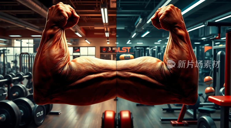 健身强臂力量展示