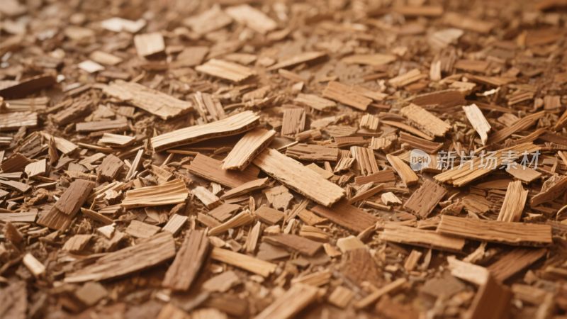 木屑特写画面