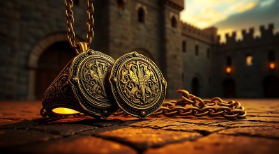 古堡秘宝黄金项链与戒指