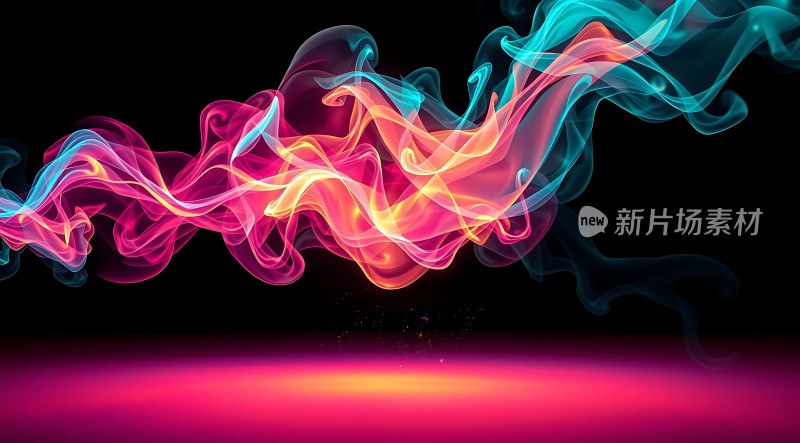彩色烟雾流动艺术