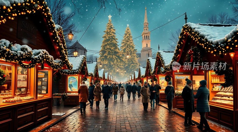 圣诞集市夜市