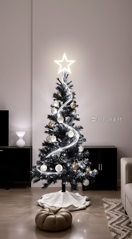 现代简约圣诞树温馨家居装饰