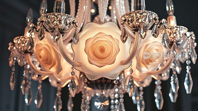 玫瑰水晶吊灯