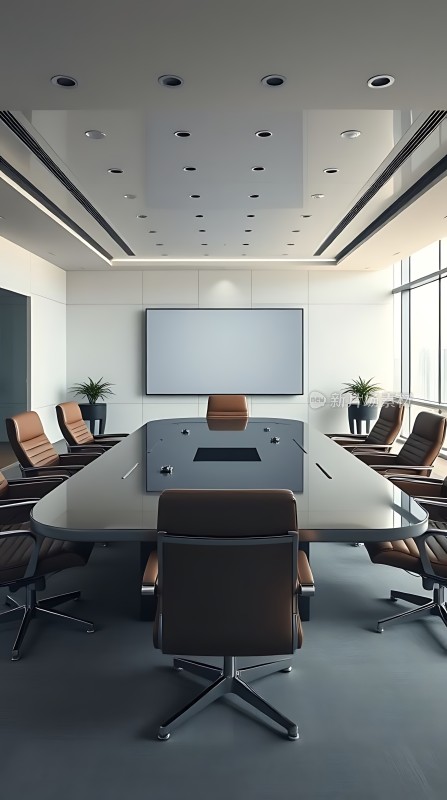 现代会议室简洁大气适合商务洽谈