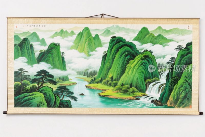 山水画卷国画风景