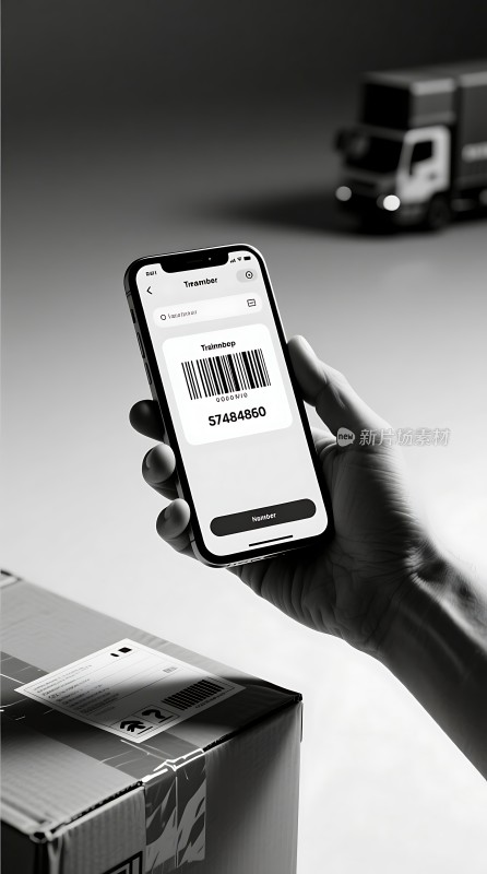 手机扫描快递箱上的条形码