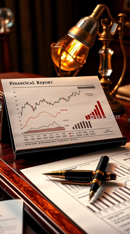 财务报告分析数据图表与办公场景的结合