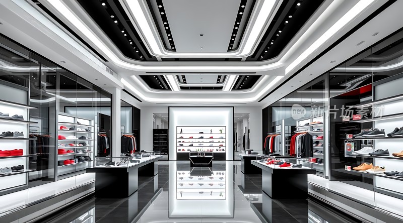 时尚鞋店现代简约设计展示高端品牌