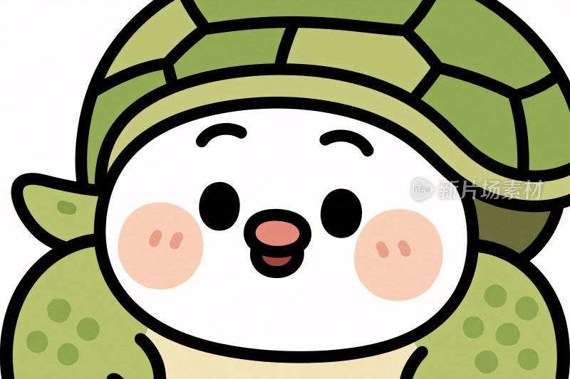 卡通乌龟角色插画