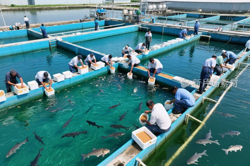 水族养殖工作场景