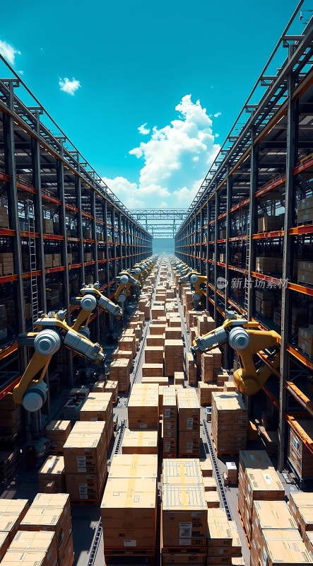 智能仓储机器人搬运货物