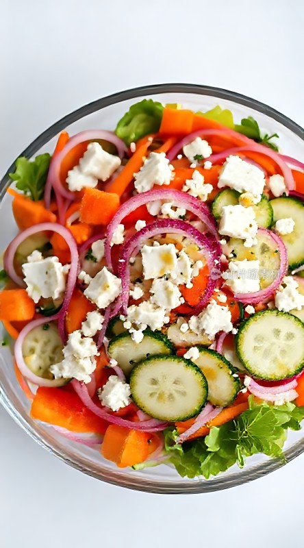 色彩缤纷蔬菜沙拉清新健康