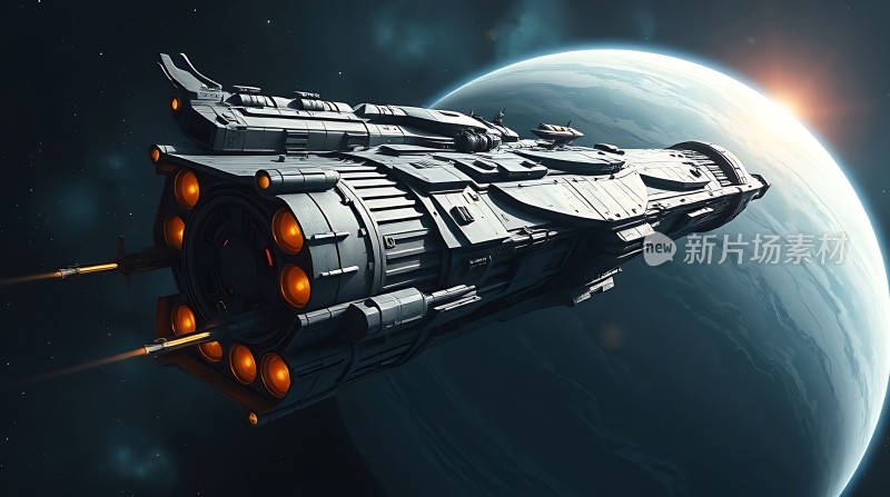 星际飞船启航探索未知宇宙