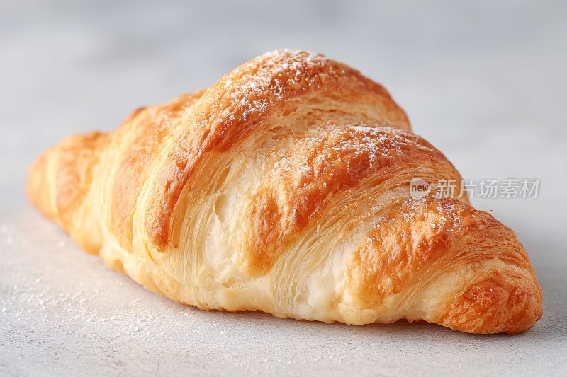 美味可颂面包特写