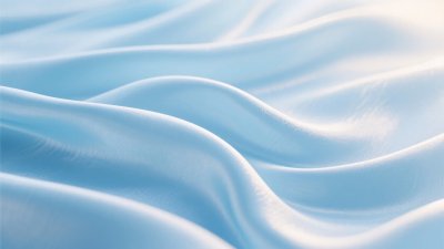 蓝色轻柔绸缎纹理画面 蓝色轻柔绸缎纹理画面