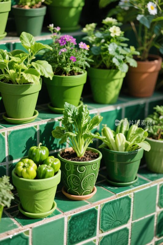 花盆绿植布置场景