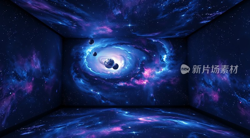 宇宙奇观星云漩涡与行星