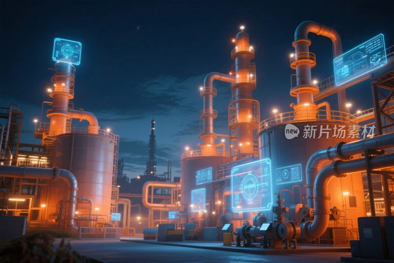 未来工业场景插画