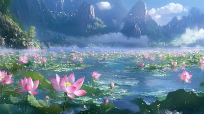 荷花大场景