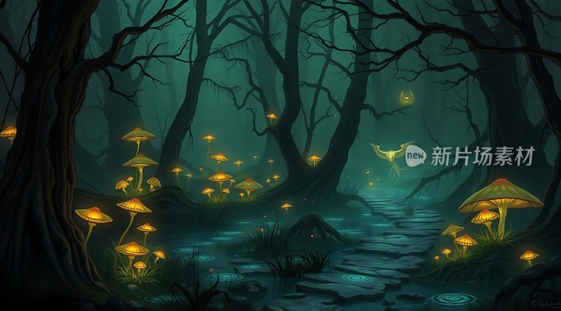 神秘森林夜光奇景