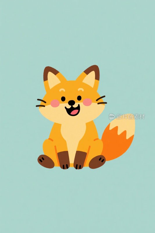 可爱卡通狐狸插画