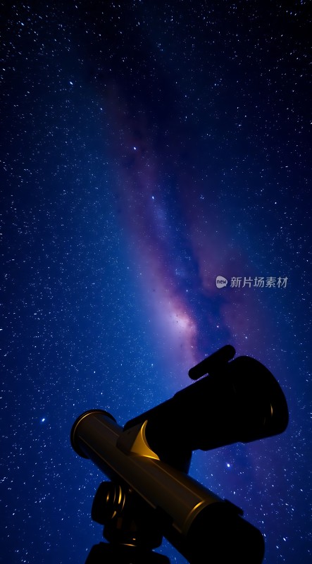 夜空下的望远镜探索宇宙奥秘