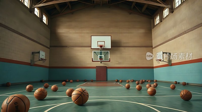 篮球场上的篮球风暴