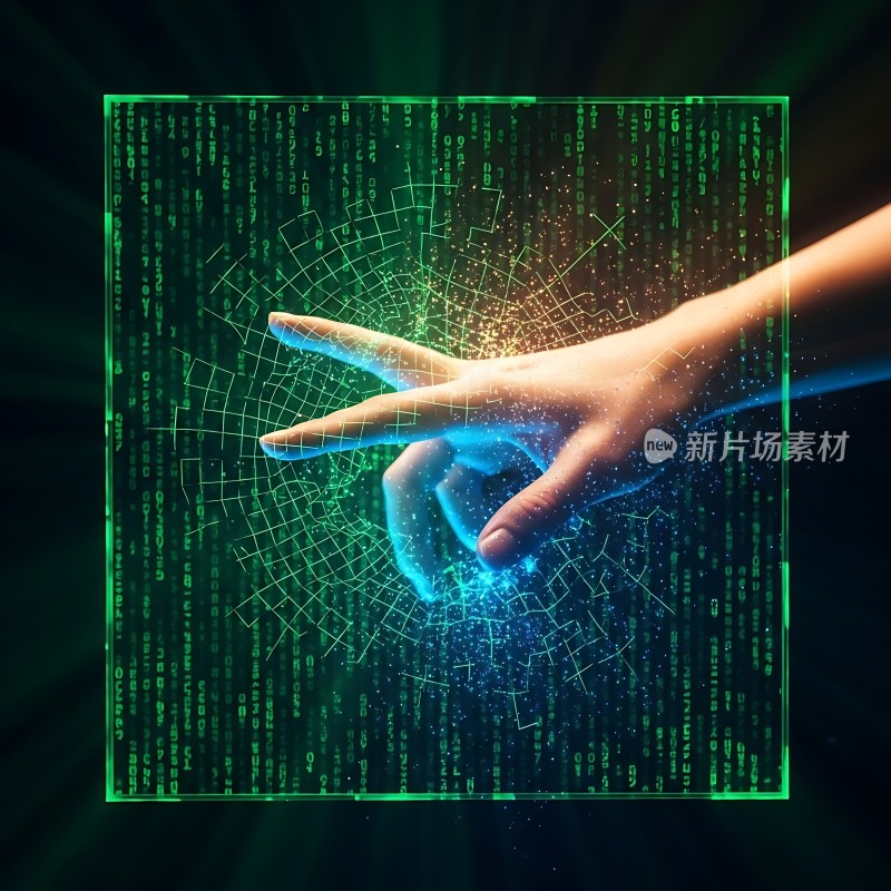 科技之手触摸未来世界