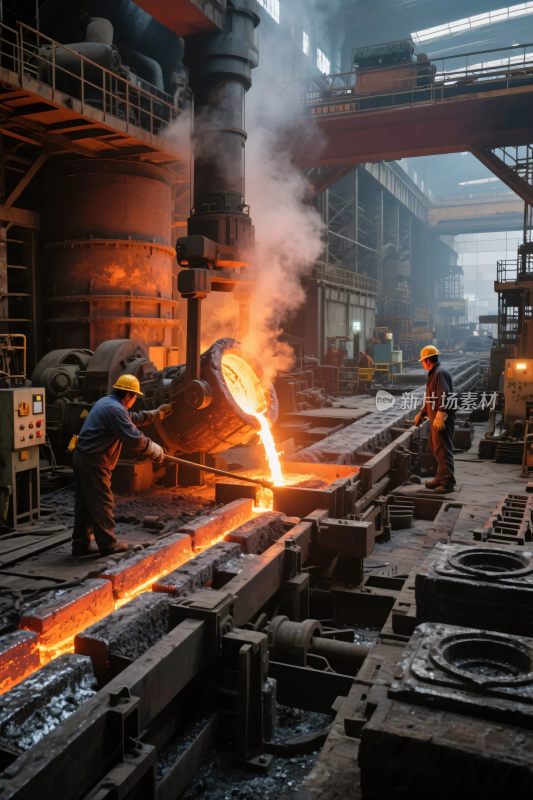 工厂炼钢生产场景