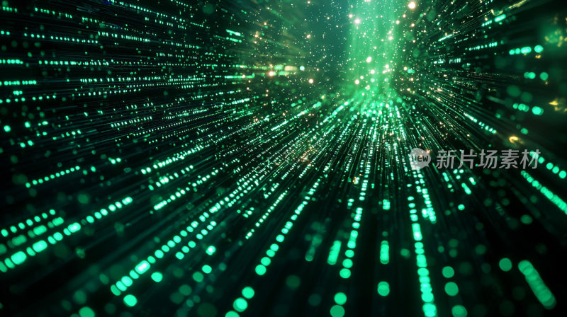 黑客帝国绿色数字数据矩阵背景