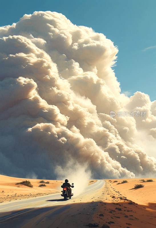 沙漠风沙尘云