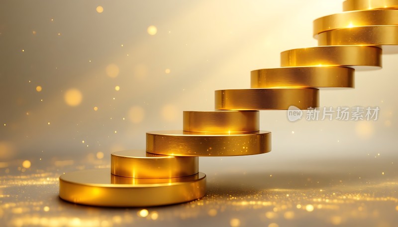 金色阶梯通往成功之路